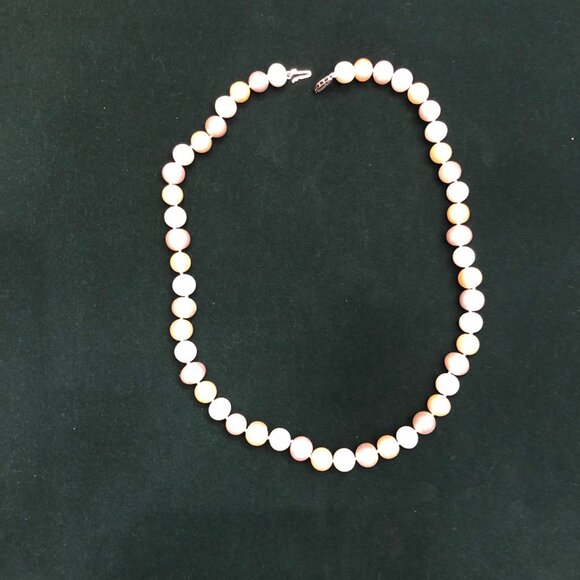 MULTICOLOR CULTURED FRESHWATER PEARL RHODIUM OVER SILVER NECKLACE & EARRINGS SET - Picture 2 of 5